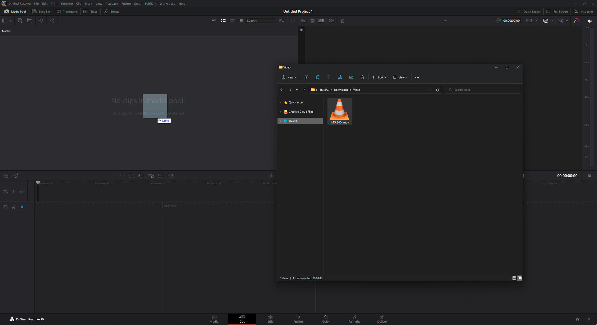This is the project timeline. Tools at the bottom.