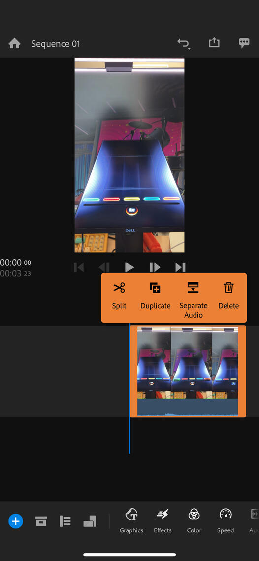 Press &quot;Separate Audio&quot;