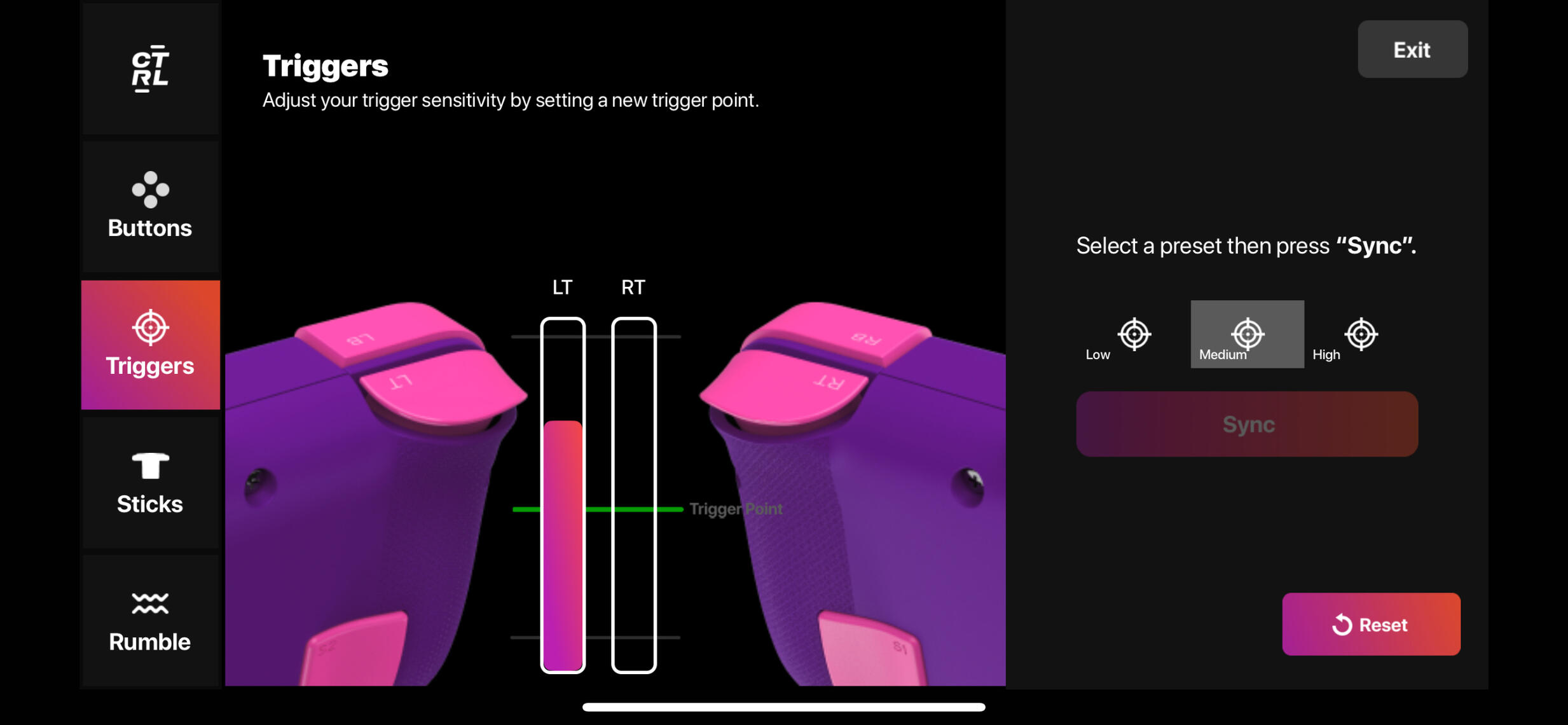 Hall Effect Trigger Sensitivity Setting